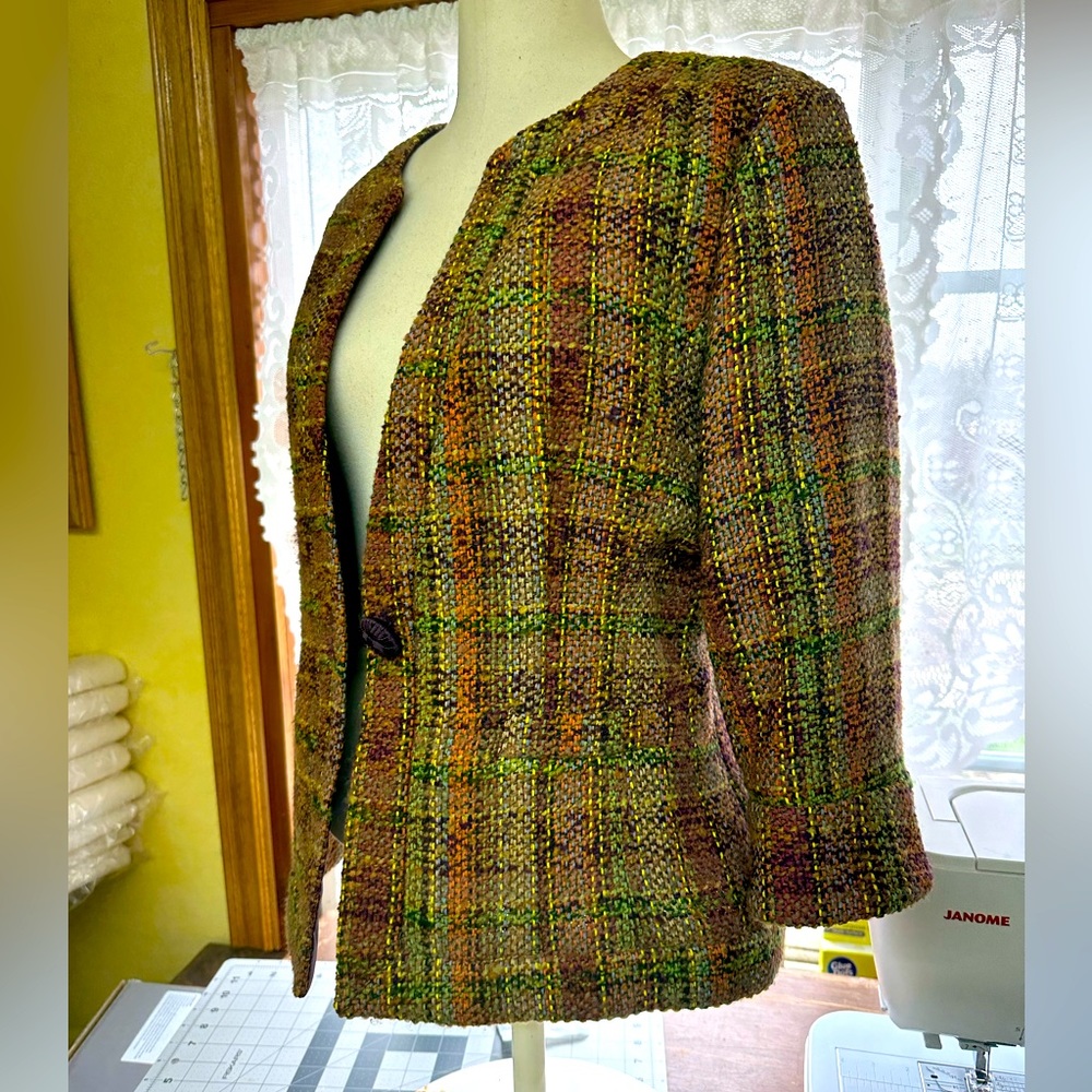 Coldwater Creek Multicolor Plaid Blazer - Picture 1 of 8